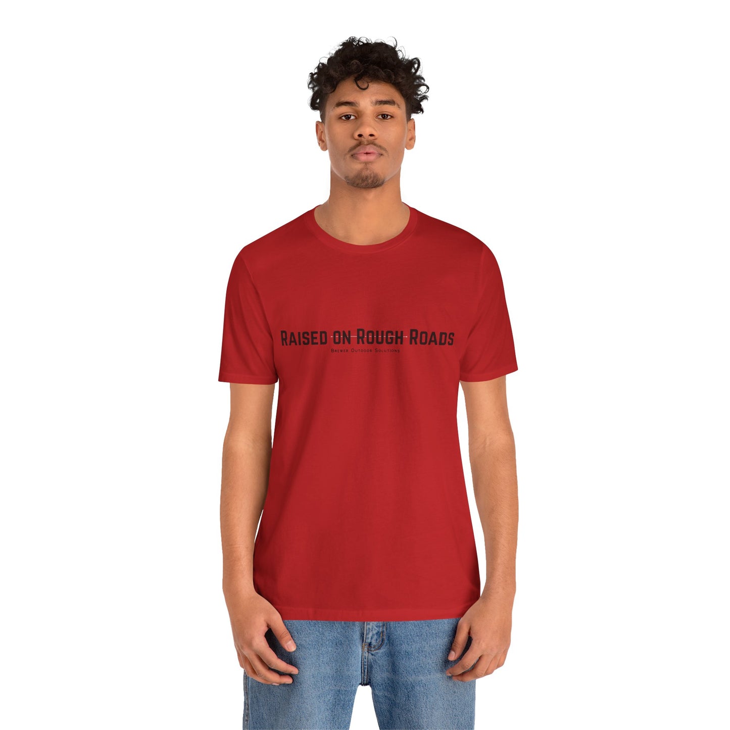 Outdoor Enthusiast Tee - Raised on Rough Roads Design