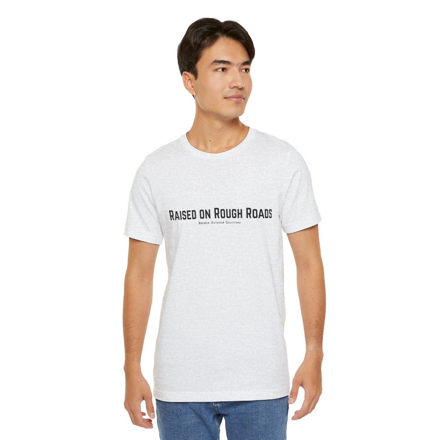 Outdoor Enthusiast Tee - Raised on Rough Roads Design