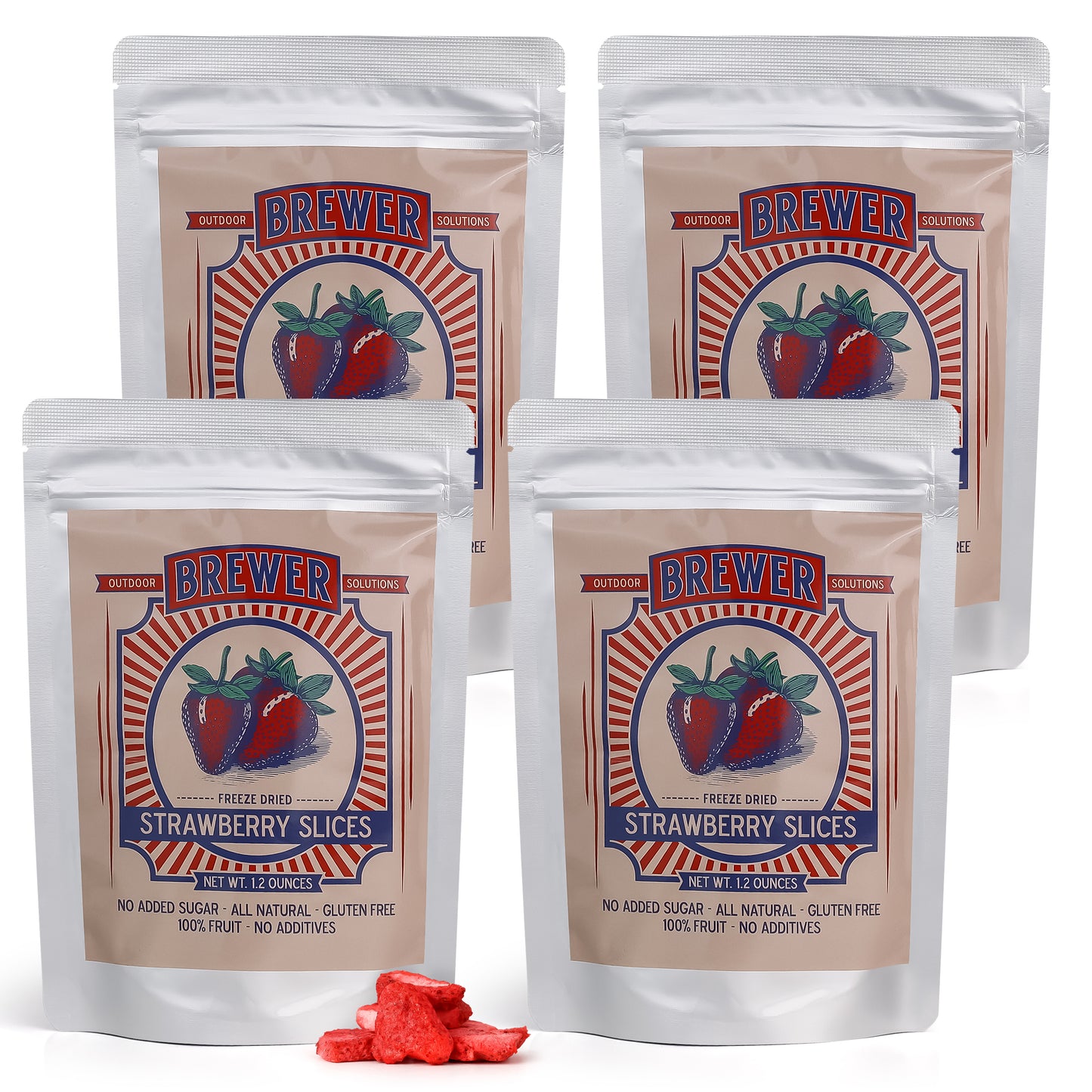 Freeze Dried Strawberries 4 Pack