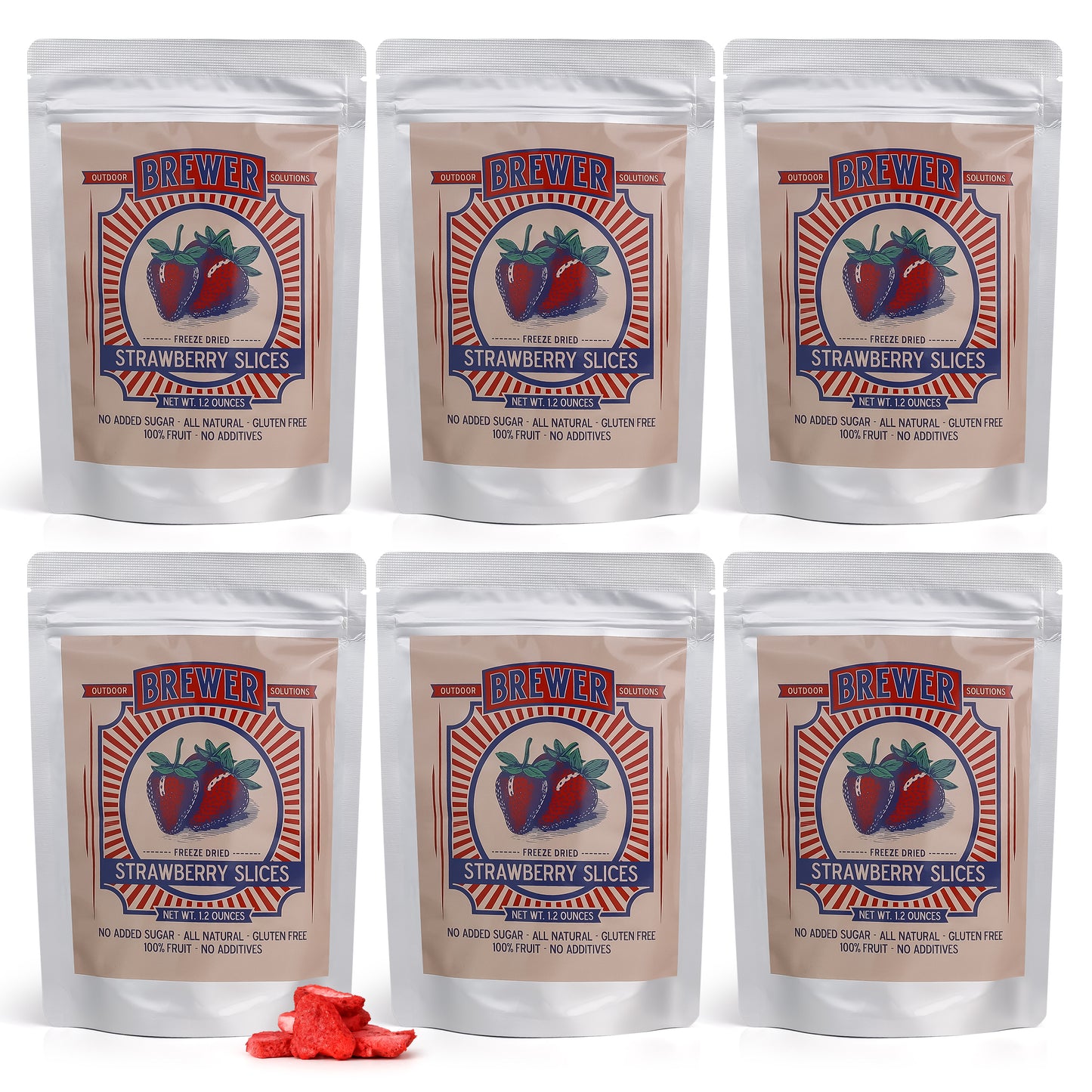 Freeze Dried Strawberries 6 Pack